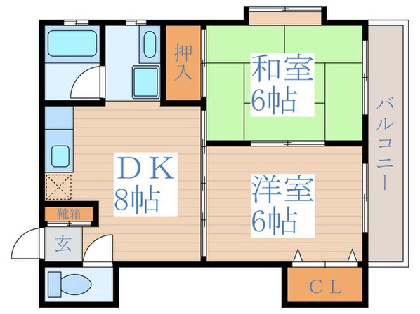 ハイツオ-タムの物件間取画像